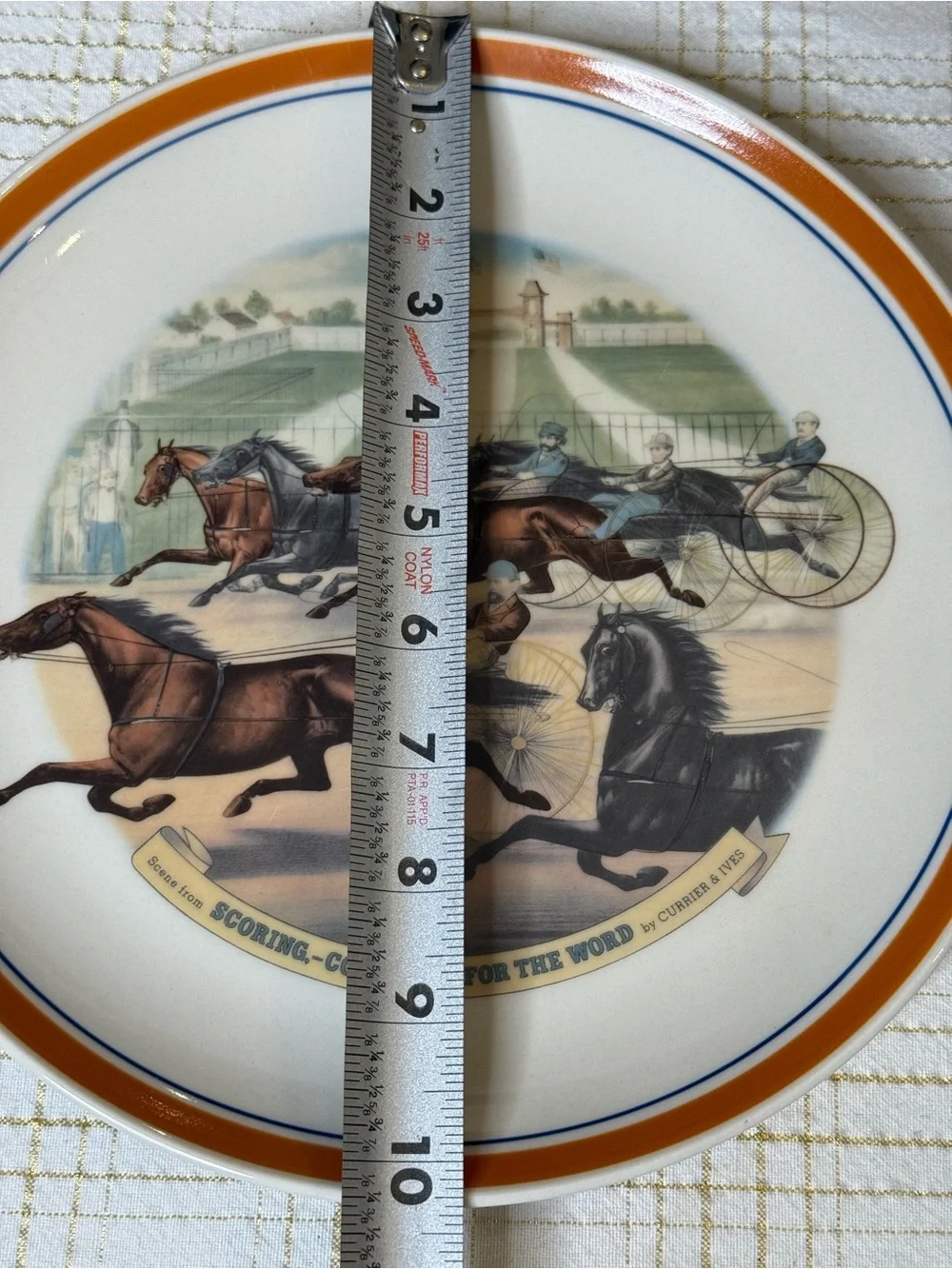 Vintage currier & Ives equestrian plate